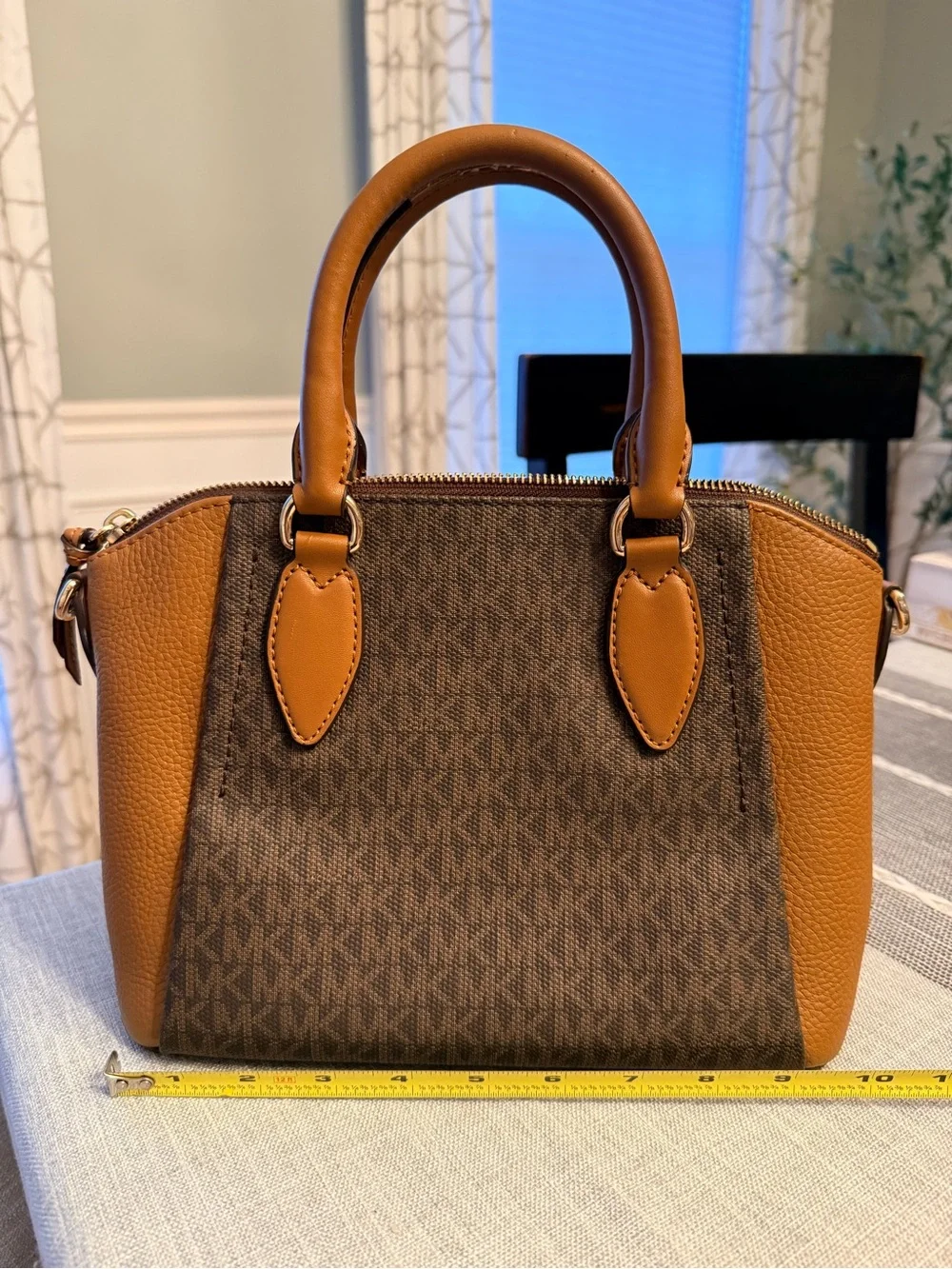 Michael Kors Brown & Tan Signature Satchel